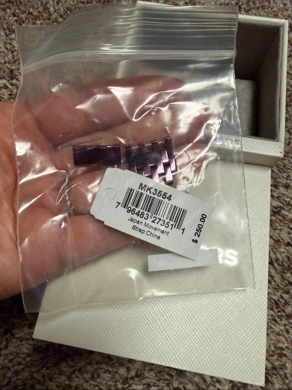 Michael Kors Plum Crystal-Trim Round Watch